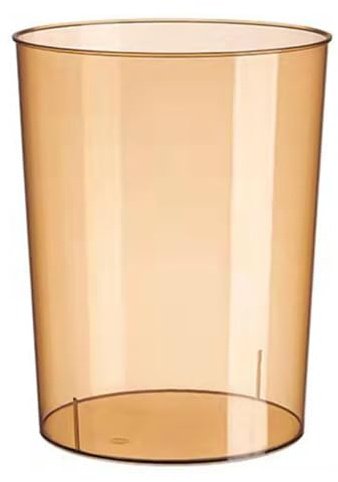 Ciieeo Cubo de Basura Transparente Pet de 10l, Contenedor Redondo Pequeño para Uso Doméstico en Cocina, Baño y Oficina, Bote de Basura Plástico Práctico y Compacto para Reciclaje y Papel