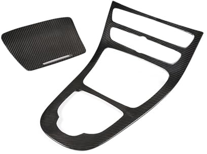 Täcklister Panel Ram För Benz För E-klass För W213 2016 2017 2018 ABS Bilstyling Interiör Mittkonsol Växelpanel Kåpa Ramdekal Trim(Carbon Texture)