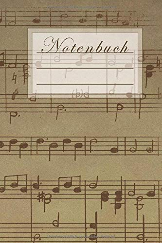 Notenbuch: Notenbuch für Musiker und Komponisten/ 50 Seiten /Blanko Staff Papier/ Manuskript Papier /Piano /Gitarre/ Violine/ Keyboard / 6x9 Forma DIN A5/Soft Cover matt