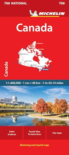 Michelin Canada: Motoring and Tourist Map: Index of Places, Tourist Sites, City Maps