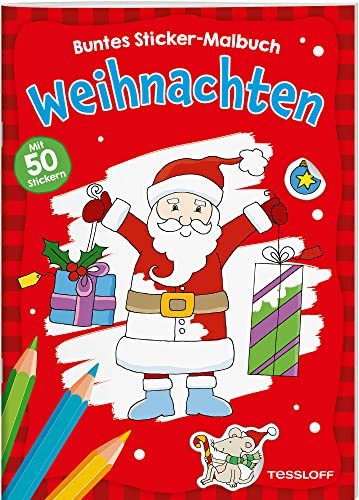 Weihnachten. Buntes Sticker-Malbuch: Mit 50 Stickern (Malbücher und -blöcke)