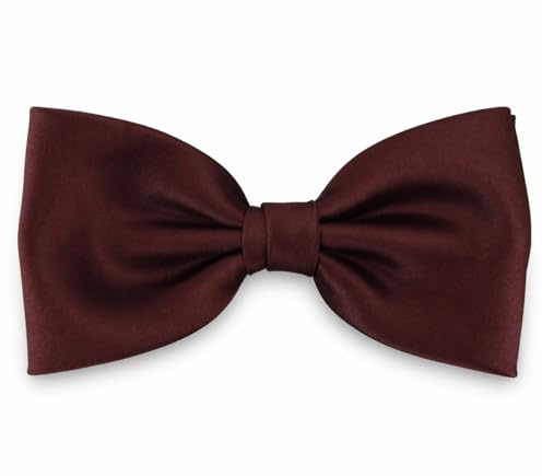 TigerTie Herrenfliege vorgebunden – verstellbar 30–52 cm, elegant für Hochzeit, Smoking & Business – klassische Fliege mit Geschenkbox