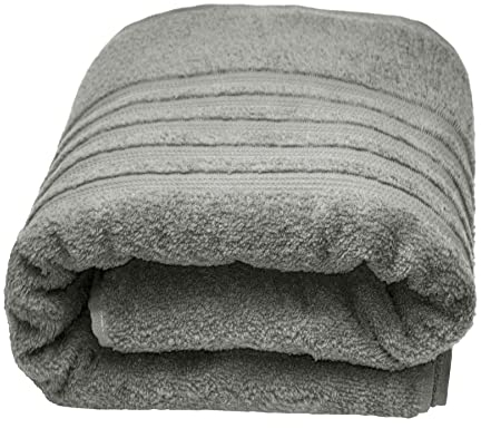 Lashuma Toalla baño XXL 85x220 cm London, Toalla Playa Algodon Rizo, Toalla Ducha Gris Piedra