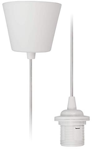McShine - Lampenaufhängung Schnurpendel Fassung | E27 Fassung, 230V, 1,2m Kabel | ideal für Renovierung | frei wählbarer Lampenschirm (Textilkabel)