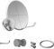Kit parabolica | Antenna satellitare satellitare da 60 cm | LNB Illusion Single Ultra 5-0.3DB | Staffa Parete a L | Cavo antenna coassiale 6.6 mm CU-AL 25 metri | 2 connettori F.