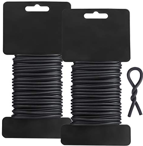 tenn well Filo da giardino da 3,5 mm, 152 m, morbido filo intrecciato per piante rampicanti, viti, arbusti e fiori (nero)