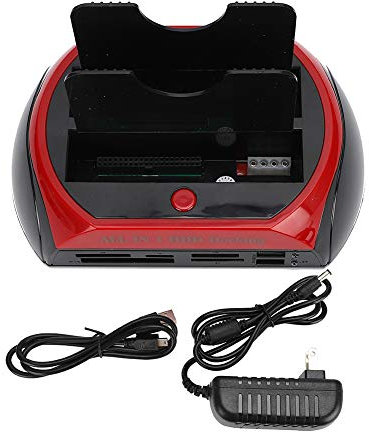 2.5 /3.5 Dual SATA IDE HDD Docking Station Unidad de Disco Duro Dock Hub USB 2.0 Enchufe de EE. UU. con Lector de Tarjetas Todo en 1