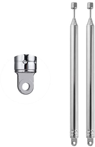 Vecys Radio Antenna,FM Portable Telescopic Antenna for TV Radio DAB FM/AM Stereo Reception,8 Section(2 pcs)