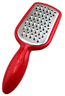 Mini Stainless Steel Grater with BPA-Free Handle – 5-Inch Cheese, Garlic, Nutmeg, Chocolate, Citrus Zester – Compact Handheld Grater for Kitchen, Baking, Cooking by Dependable Industries
