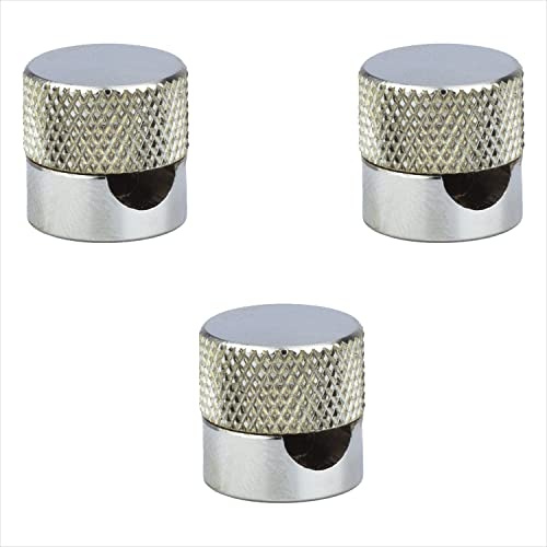 AMARCORDS - 3 Aluminium Deckenpins mit sichtbarer Kabelanpassung. Deckenbefestigung für Lampen und Aufhängungen. Farbe CHROM
