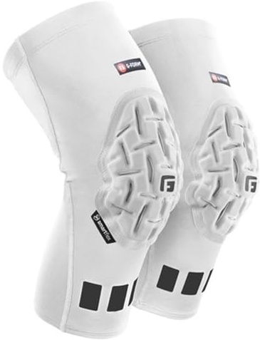 G-Form Pro Rodillera de Compresión Acolchada - Rodilleras para Hombre y Mujer - Blanco, Adulto X-Pequeño