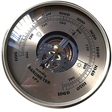misppro Barometer zur Wandmontage, 10,8 cm, rundes Zifferblatt