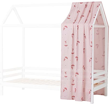 Hoppekids Sandmännchen (Ole Lukoie) Hausbett-Vorhang für Hausbetten 90x200 cm, Rot