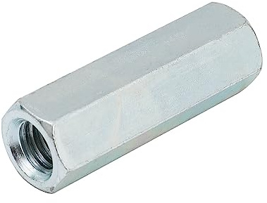 NIDAYE 10 Packs 3/8-16 Rod Coupling Nuts, UNC Threaded Hex Coupling Nut，Length: 1-3/4
