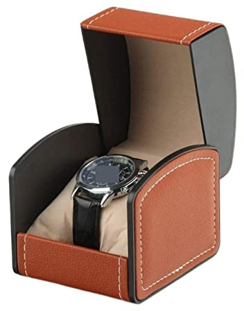 Uhrenkoffer Uhrenrolle Uhrenbox Uhrenschatulle Schmuckschatulle Reise-Uhrenetui Einzelschlitz-Uhrenbox Ledrige Schmuckaufbewahrungsbox Schmuck-Armband-Display Uhrenetui Uhren Aufbewahrungsbox ( Color