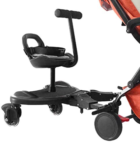 Stehbrett Mit Sitz, Kinderwagenbrett Mit Rädern, Kinderwagenbrett Mit Sitz, Verstellbares Kinderwagenbrett Mit Abnehmbarem Sitz, Universelles Kinderwagenbrett Mit Sattelsitz, Kinderwagen-Mitfahrbrett