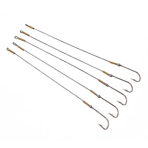 Angelhaken 5 stücke 27 cm Hohe Qualität Angelhaken Angeln Getriebe Meer Angeln Draht Haken Angelhaken Outdoor Angeln Stahl Draht Angelzange