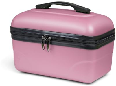 KINSTON Vanity Cosmetici Trousse di Toilette, Rigido con Maniglia, Organizzatore di Viaggio, Scatola di Immagazzinaggio - Grande Capacità (Rosa/Modello Standard)