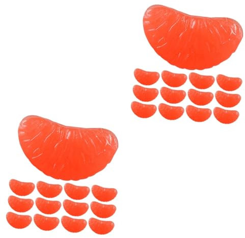 SAFIGLE 64 STK Grapefruit-Segment Modelle Haarklammer Haarband- Handyhüllen-Anhänger selber Machen Obst Orangenscheiben handgefertigte Materialien schmücken Kunsthandwerk PVC rot