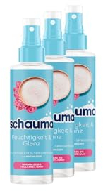 Schauma Soin en spray hydratant et brillant (3 x 200 ml), après-shampoing en spray aide à démêler les cheveux, après-shampoing jusqu'à 230 °C, protection contre la chaleur, après-shampoing pour des