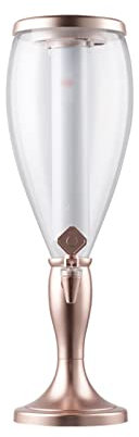 Beer Tower Dispenser 1.5L Beer Dispenser with Tap Commercial Beer Container with Removable and Washable Luminous Icicle Multicolor Beer Tower Dispenser Drink Tower (Color : Rose Gold)