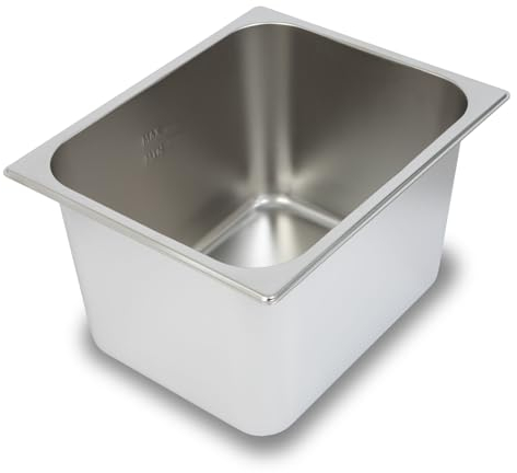 VERTES Recipiente GN 1/2 Gastro Norm Gastronorm (Acero inoxidable, 200 mm de profundidad, higiénico, inoxidable, resistente a los arañazos, resistente a temperaturas de -40° a +300°C, para baño maría)