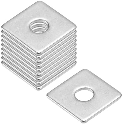 sourcing map Arandelas cuadradas, 50 unidades M6 x 20 x 20 x 1,5 mm, acero inoxidable 304, juntas espaciadoras planas para cierre de hardware
