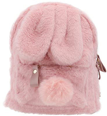 SOIMISS Plüsch Rucksack Mit Cartoon Stil Niedlicher Schulranzen Für Schule Und Praktische Und Langlebige Tasche Mit Hasenohr-design