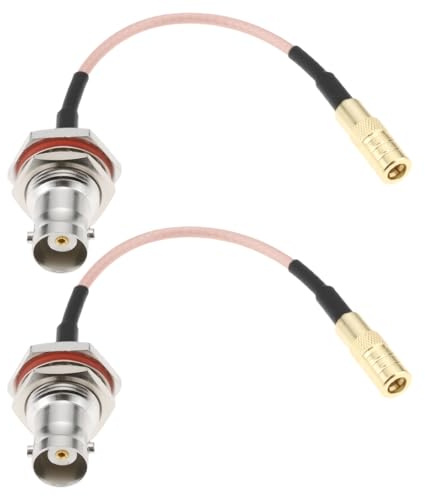 YINETTECH 2x BNC Cavo RG316 RF Da Femmina A SMB Femmina Da 9 Cm Per Telecamere Di Sorveglianza Wireless