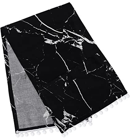 JECOMPRIS Cubierta Protectora para Microondas con Diseño de Mármol Negro Funda Antipolvo y Decorativa para Hogar Medidas