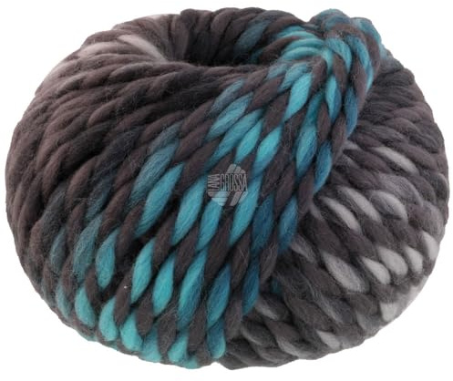 LANA GROSSA Dolce | Dickes, locker verzwirnt Merino-Dochtgarn mit Mouliné- Effekt | Handstrickgarn aus 100% Schurwolle (Merino, basolan) | 100g Wolle zum Stricken & Häkeln | 50m GarnFB 11