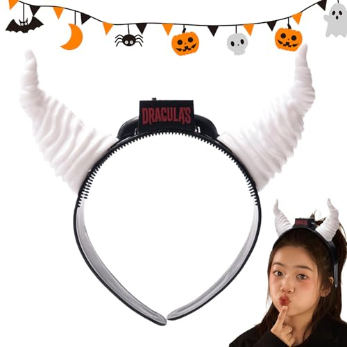 Kostym Huvudband - Halloween LED Blinkande Horn Huvudband | Justerbar Huvudprydnad För Flickor Kvinnor Män Barn Fest Fotografering Dansframträdande Nattklubb