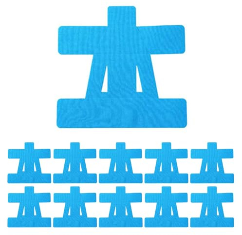 KLINNA 10 Stück Kinesiotapes Vorgeschnitten für Schultern – Wasserfestes, Elastisches Physio Tape für Stabilität & Schmerzlinderung, Ideal als Tape für Sport wie Badminton（Blau）