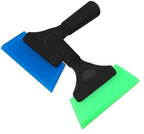 Hemobllo 2 pezzi Spatole per Pellicola Auto Manico Ergonomico Raschietti Resistenti per Pellicole Adesive e Lucidatura Vetri e Strumenti Sicuri e Duraturi per Pulizia e Montaggio