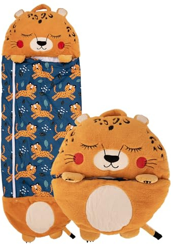 BESCH Saco de Dormir para Niños Infantil Estilo Animal 2 en 1 Plegable con Almohada para Niños Menores de 180cm - Saco Dormir de Forma Animal Super Suave y Divertida