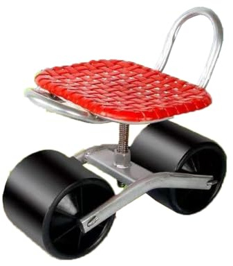 Sgabello da giardinaggio regolabile a 360°, altezza 20-33 cm, capacità 150 kg, sedia da giardinaggio portatile per frutteti e fattorie, colore: nero