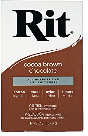All Purpose Concentrated Rit Dye Powder Single Pack for Clothing, Décor, and Crafts – Cocoa Brown