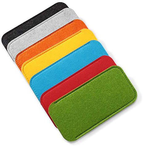 EKdirect 7 Stück Filz Brillentasche Slip In Brillenetui Tasche Sonnenbrillen Tasche