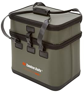 Tandem Baits Eva Angeltasche wasserdichte Ködertasche mit Isolierung Karpfenzubehör-Angelkoffer | Umhängetasche für Angelzubehör | Wasserfeste Tasche für Bissanzeiger Boilies Lieblingsköder