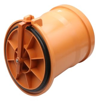 MD Technic Tapa de tubo con tapa de acero inoxidable para tubos HT/KG DN110 / DN160 / DN200 (diámetro 200)