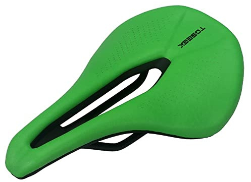 Fahrrad Sattel Ultraleicht atmungsaktiv MTB Roadbike -Sattelkomponenten Fahrradsattel Herren (Color : Green Bicycle Seat)