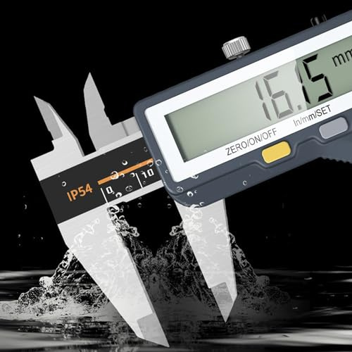 PJDDP Calibre Digital 300mm/12 in con Bluetooth, Pie de Rey Digital IP54 Impermeable de Acero Inoxidable, Electrónico Vernier Caliper para Mediciones Externas,Internas,Profundidad y Paso