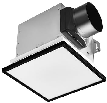 Tech Drive Bathroom Extractor Fan with Light, 80 CFM 1.5 Sone, Super Quiet Bathroom Fan, 1000LM, Dimmable 3CCT LED Light, 3000K/4000K/5000K Selectable Fan