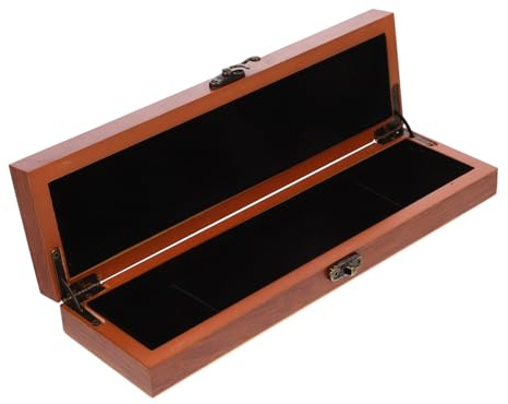 LRXIYODE Harmonica Storage Box with Flexible Lid Wooden Protective Case for Harmonica Carrying Portable Shockproof Organizer for Adults and Outdoor Use