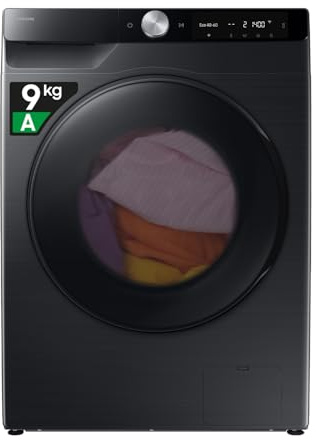 Samsung Lavasciuga Slim AI Control EcoDosatore F-WT906G94BB3M, 9+5 kg, Wifi, Ecodosatore, AI Wash, Carica Frontale, 60L x 85H x 48P cm