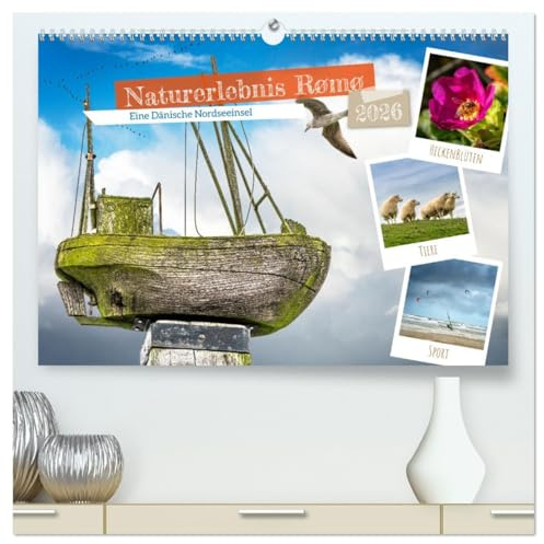 Naturerlebnis Rømø (hochwertiger Premium Wandkalender 2026 DIN A2 quer), Kunstdruck in Hochglanz: Tauche ein in die malerische Landschaft der ... Natur verzaubern. (CALVENDO Orte)