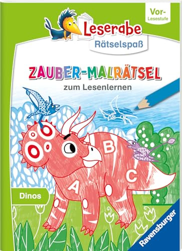 Leserabe Rätselspaß - Zauber-Malrätsel zum Lesenlernen: Dinos (Vor-Lesestufe)