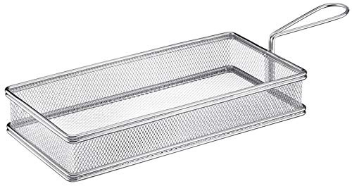 Westmark Servierkörbchen/Pommes-frites-Korb, Füllvolumen: 26 x 13 x 5,5 cm, Rostfreier Edelstahl, Tapas + Friends, Silber, 69182270