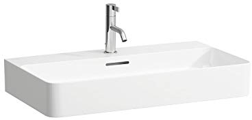 Laufen VAL Aufsatzwaschtisch, 3 Hahnlöcher, mit Überlauf, US geschl. 750x420, weiß, Farbe: Weiss matt - H8162857571081