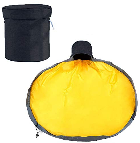 Aufräumsack Kinder, JOLY FANG Spieldecke Aufbewahrungsbeutel Kinderzimmer, Spielzeug Aufbewahrungskorb Deckel (Schwarz)